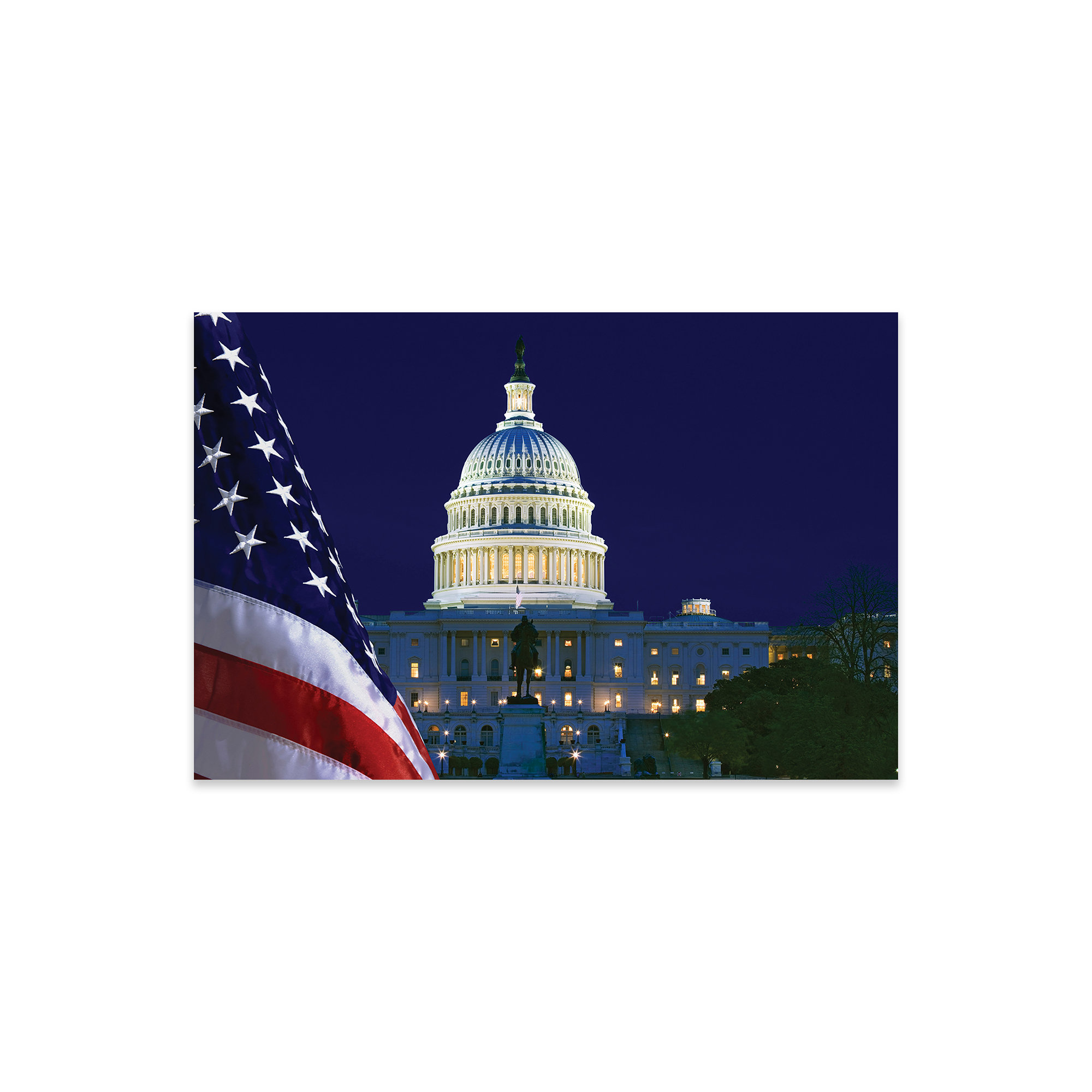 Ebern Designs " USA, Washington DC. Capitol Building And US Flag At